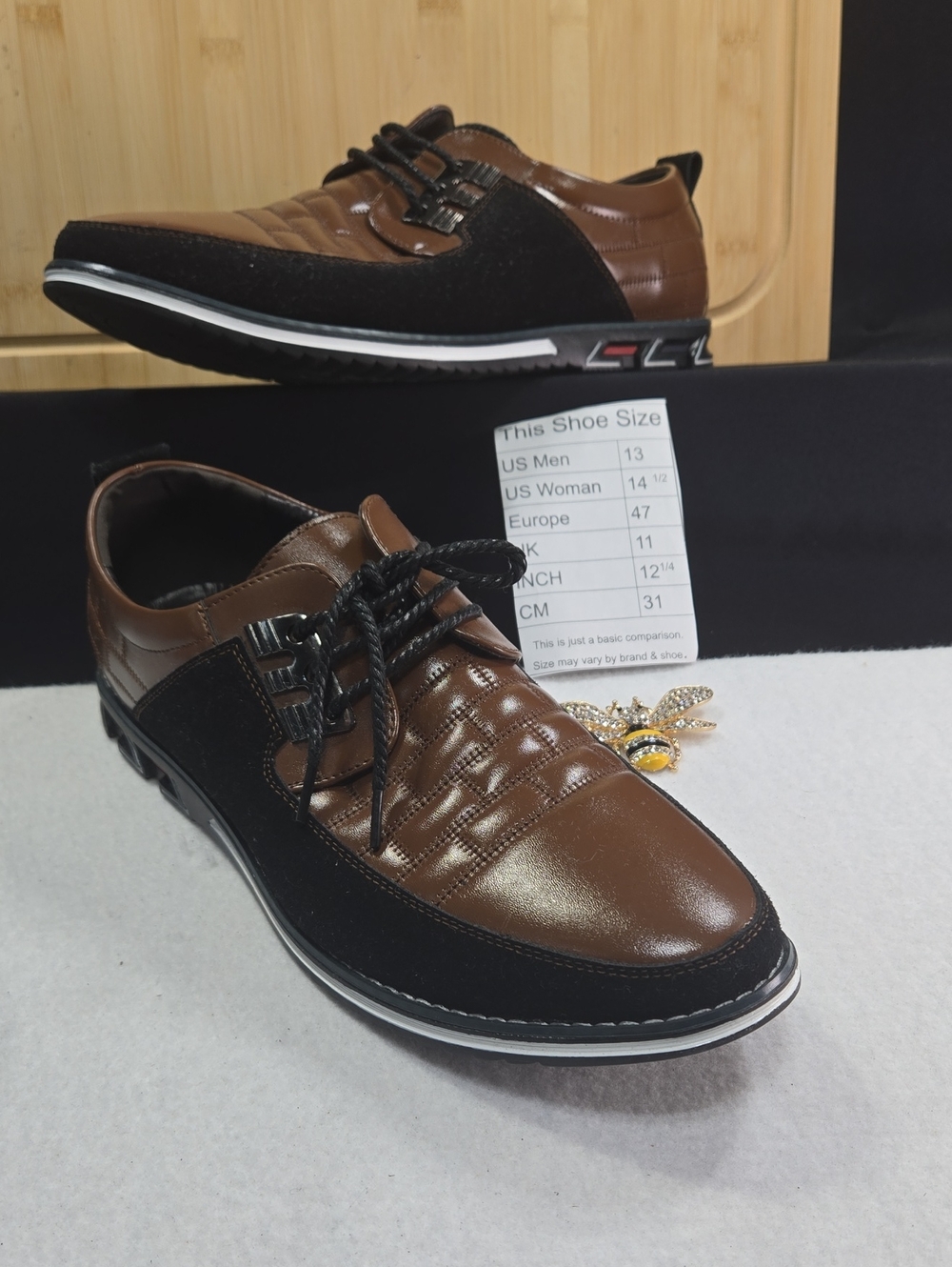Gatsby Oxford Derby Orthopedic Faux Leather Dress Shoe